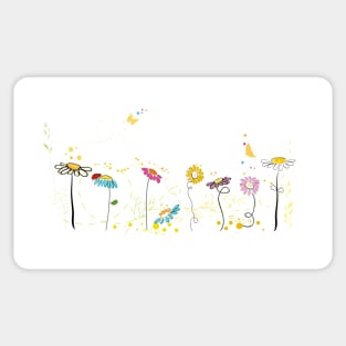 Spring time colorful daisy spring flowers Sticker